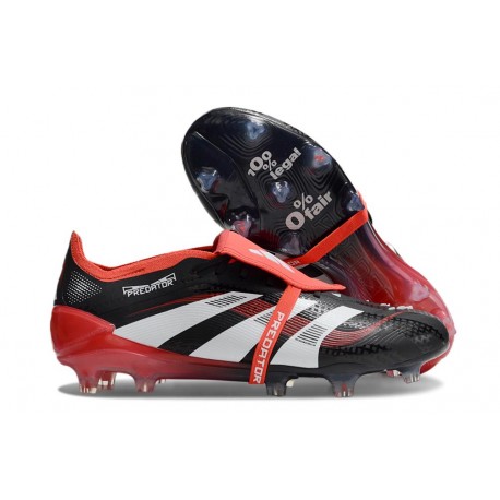 adidas Predator Elite Fold Over Tongue FG fotbollsskor Svart Vit Röd 