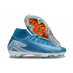 Nike Air Zoom Mercurial Superfly 10 Elite FG Blå Vit