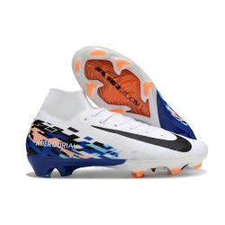Nike Air Zoom Mercurial Superfly 10 Elite FG Vit Blå Svart