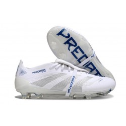 adidas Predator Elite Fold Over Tongue FG fotbollsskor Vit Silver Blå