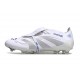 adidas Predator Elite Fold Over Tongue FG fotbollsskor Vit Silver Blå