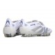 adidas Predator Elite Fold Over Tongue FG fotbollsskor Vit Silver Blå