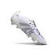 adidas Predator Elite Fold Over Tongue FG fotbollsskor Vit Silver Blå