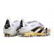 adidas Predator Elite Fold Over Tongue FG fotbollsskor Vit Svart Guld