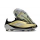adidas F50 Elite Snörlös FG Guld Svart Vit