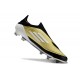 adidas F50 Elite Snörlös FG Guld Svart Vit