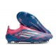 adidas F50 Elite Snörlös FG Blå Vit Rosa