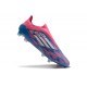 adidas F50 Elite Snörlös FG Blå Vit Rosa