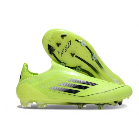 adidas F50 Elite Snörlös FG Gul Svart