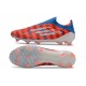 adidas F50 Elite Snörlös FG Röd Blå Vit