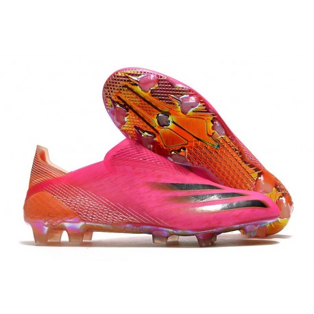 adidas X Ghosted + FG Fotbollsskor Superspectral - Rosa Svart Orange