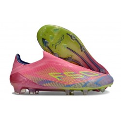 adidas F50 Elite Snörlös FG Rosa Gul Lila