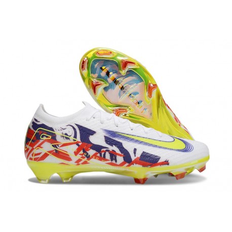 Nike Air Zoom Mercurial Vapor XVI Elite FG Vit Gul Lila Röd