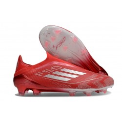 adidas F50 Elite Snörlös FG Röd Silver