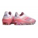 adidas F50 Elite Snörlös FG Rosa Vit