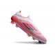 adidas F50 Elite Snörlös FG Rosa Vit