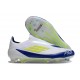 adidas F50 Elite Snörlös FG Vit Blå Gul