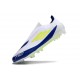 adidas F50 Elite Snörlös FG Vit Blå Gul