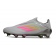 adidas F50 Elite Snörlös FG Grå Rosa