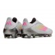 adidas F50 Elite Snörlös FG Grå Rosa