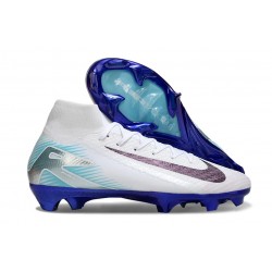 Nike Air Zoom Mercurial Superfly 10 Elite FG Vit Blå Svart
