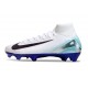 Nike Air Zoom Mercurial Superfly 10 Elite FG Vit Blå Svart