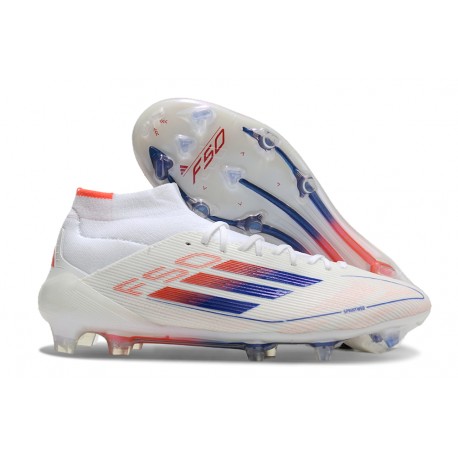 adidas F50 Elite Mid FG Vit Röd Blå