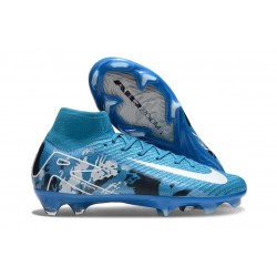 Nike Zoom Mercurial Superfly X Elite FG Blå Vit