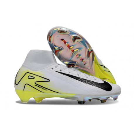 Nike Zoom Mercurial Superfly X Elite FG Vit Svart Gul