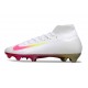 Nike Zoom Mercurial Superfly X Elite FG Vit Rosa