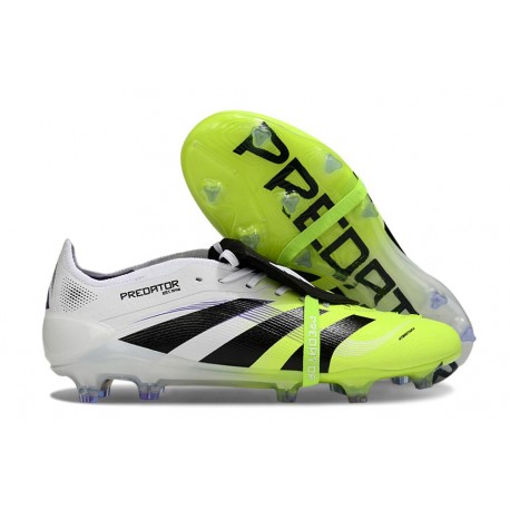 adidas Predator Elite Fold Over Tongue FG fotbollsskor Vit Svart Gul