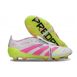 adidas Predator Elite Fold Over Tongue FG fotbollsskor Vit Rosa Gul