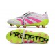 adidas Predator Elite Fold Over Tongue FG fotbollsskor Vit Rosa Gul