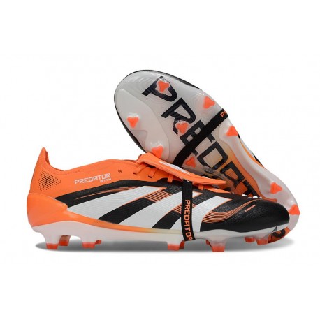 adidas Predator Elite Fold Over Tongue FG fotbollsskor Svart Vit Orange