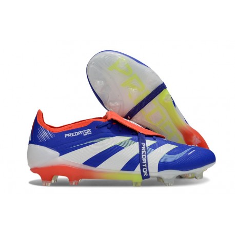 adidas Predator Elite Fold Over Tongue FG fotbollsskor Blå Vit Röd 