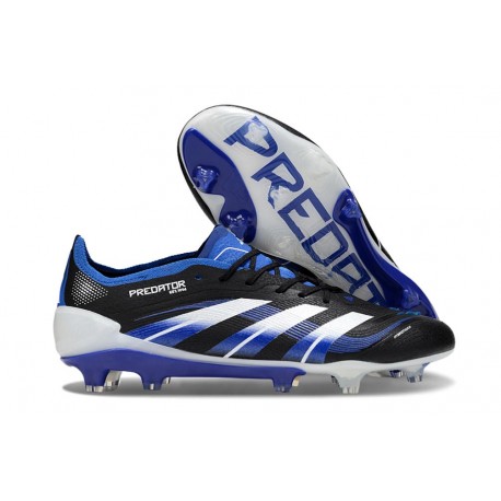 Adidas Predator Elite FG Herrar Svart Blå Vit