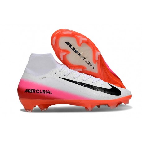Fotbollsskor Nike Mercurial Superfly 10 Elite FG Vit Svart Röd
