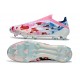 adidas F50 Elite Snörlös FG Vit Rosa Blå