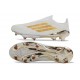 Fotbollsskor adidas F50+ Snörlösa Elite FG Vit Guld