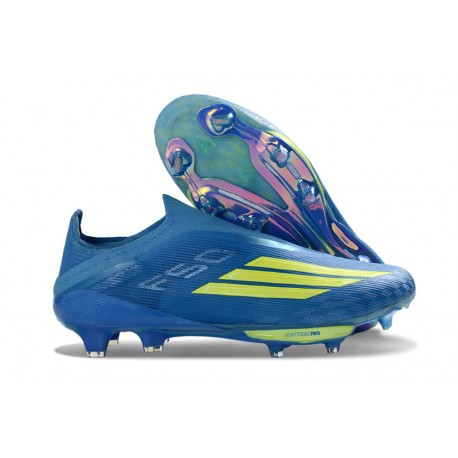 Fotbollsskor adidas F50+ Snörlösa Elite FG X MESSI Blå Gul